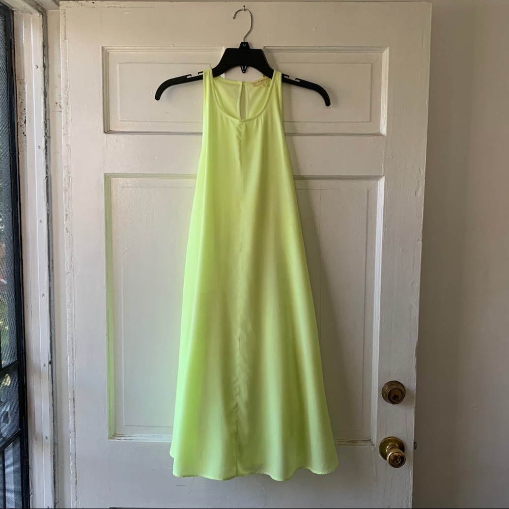 Hot & Delicious Lime Green Open Back Dress